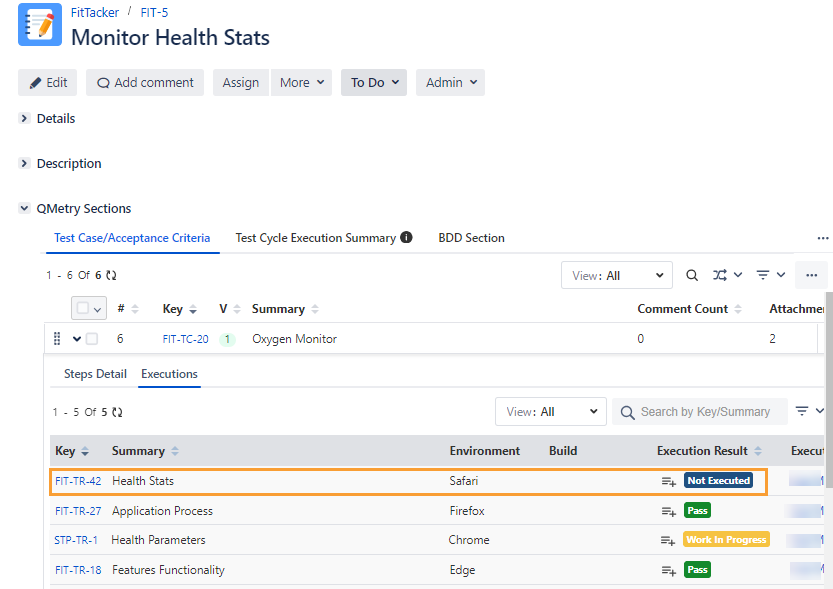 New Test Cycle in Jira