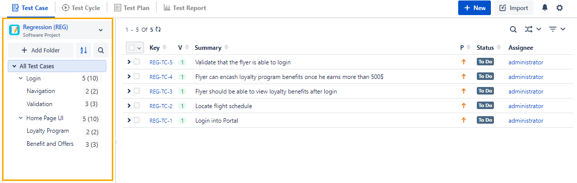 Test Case Library