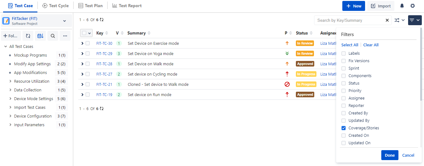 Search on Specific Stories