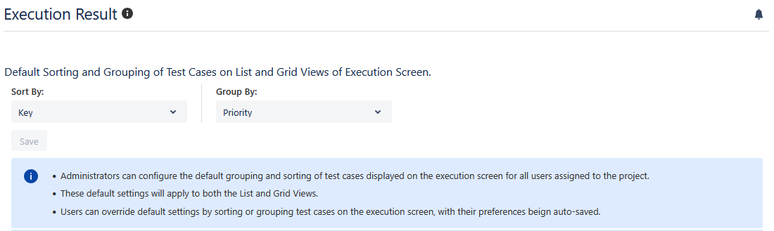 Default Sorting and Grouping