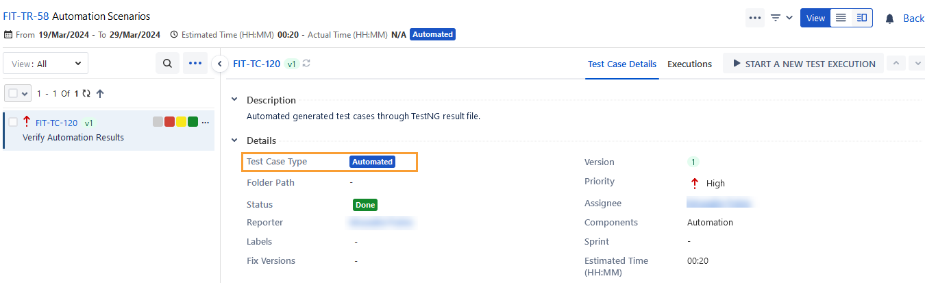 View Execution Results