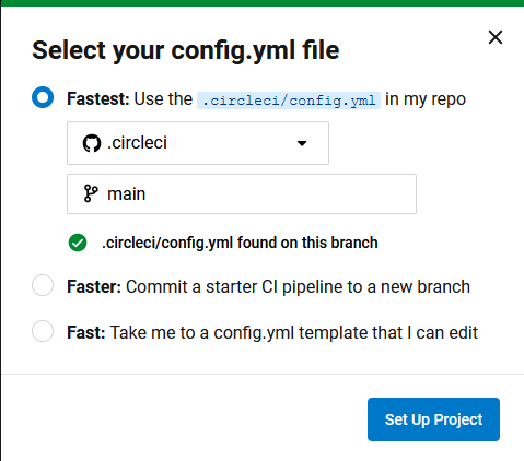 CircleCI Select YML