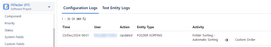 Folder Config Logs