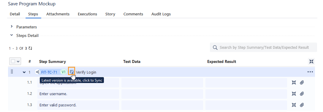 Sync Shareable Test Cases