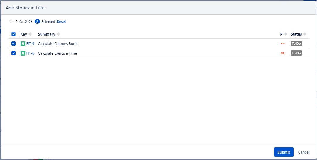 Add Stories in Filter