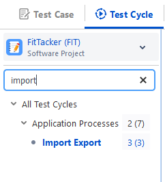 Search Test Cycle Folder