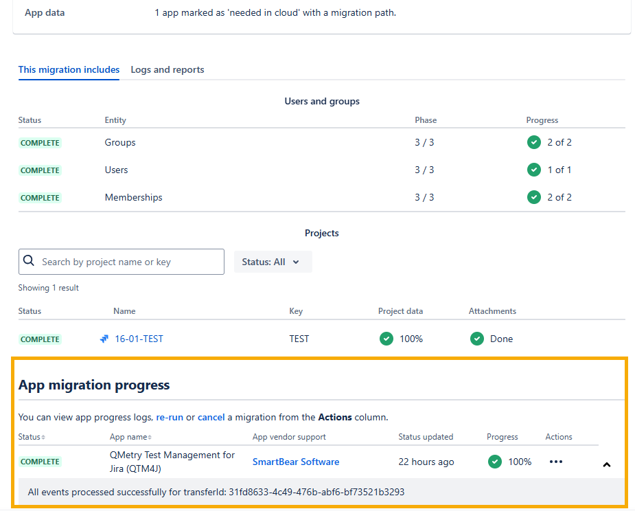 App Migration Progress