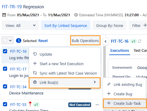 Bulk Operation Subtask