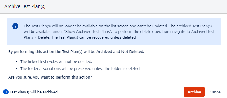 Archive Bulk Test Plan