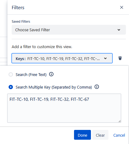 Search Multiple Keys Grid View