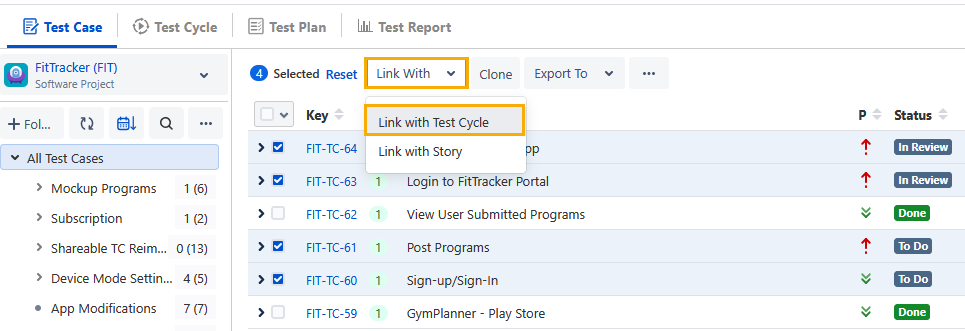 Directly Link Test Cases with Test Cycles