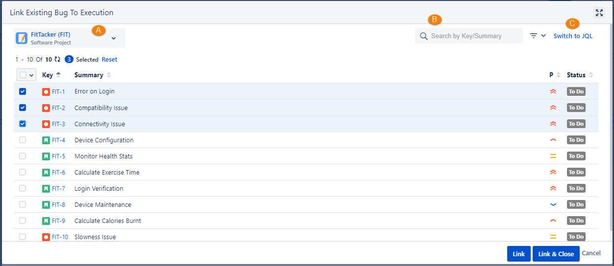 Link Existing Bug
