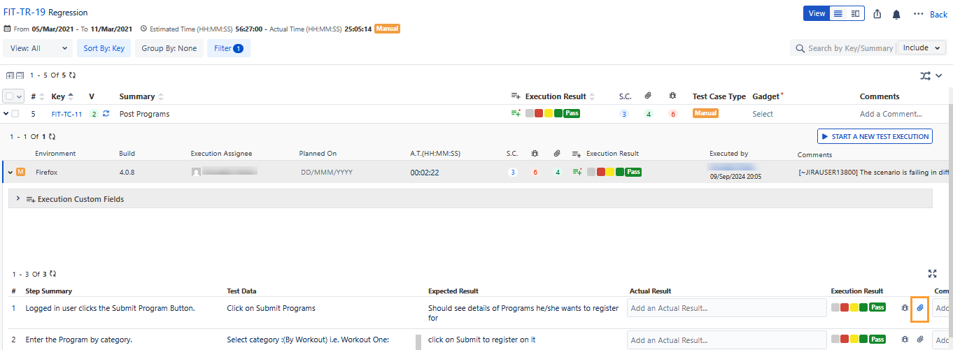 List View Step Attachment