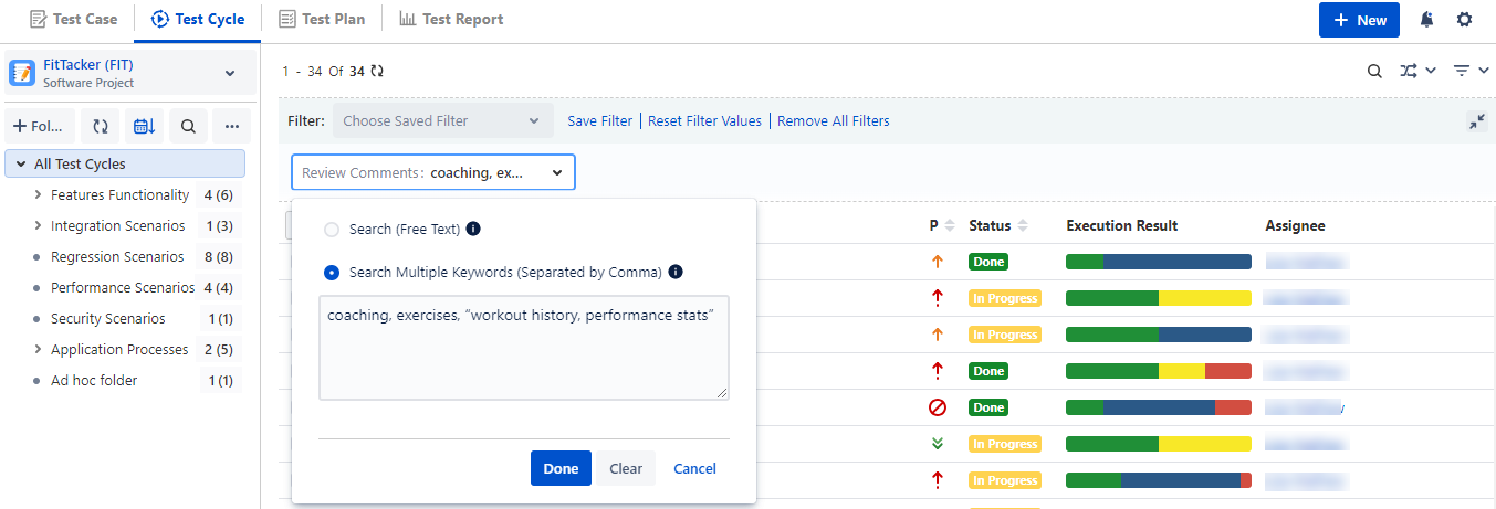 Search Multiple Keywords