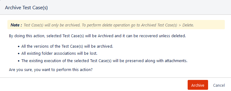 Archive Bulk TC Confirmation