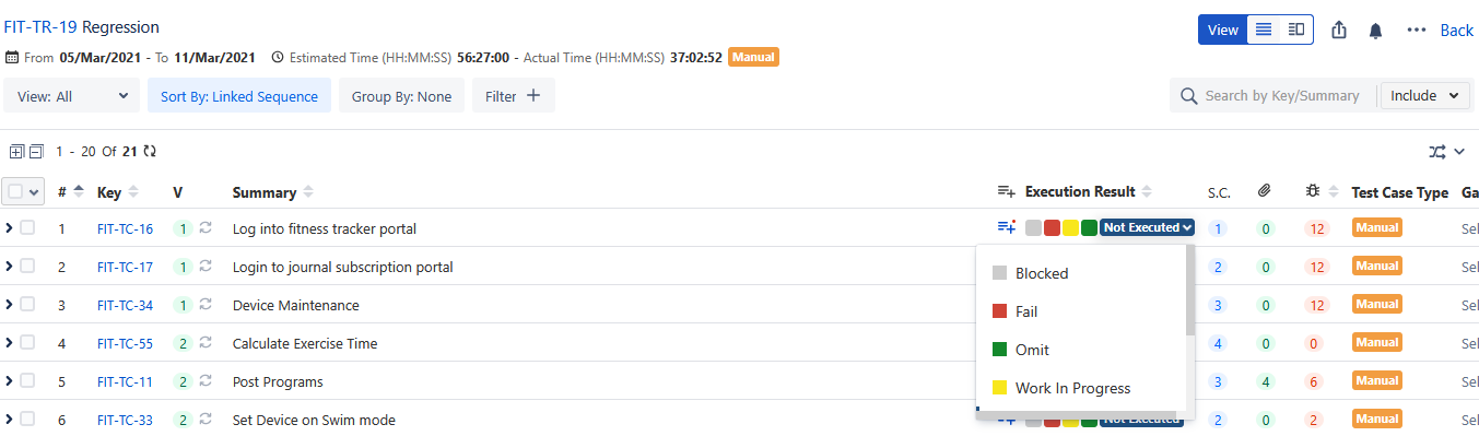 Assign TC Status