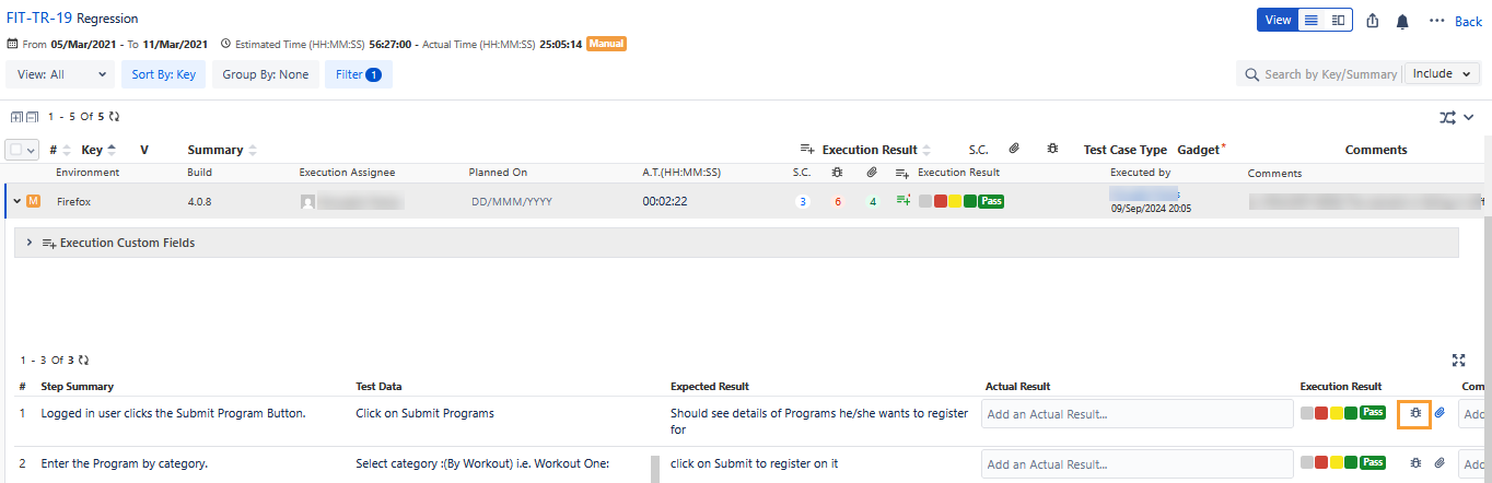 Link Defects Test Step