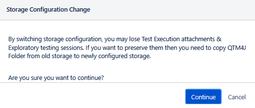 Storage Change Confirmation