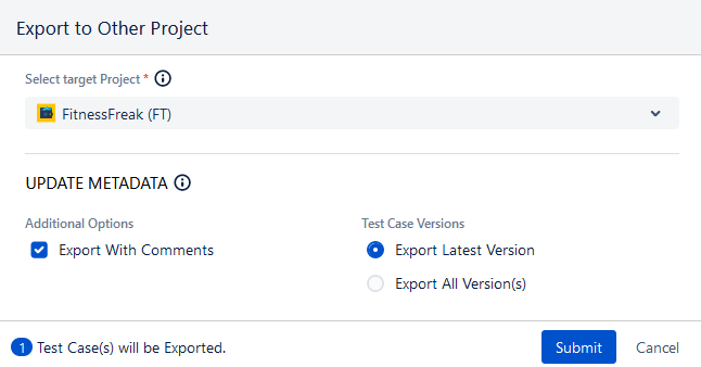 Export Shareable Option