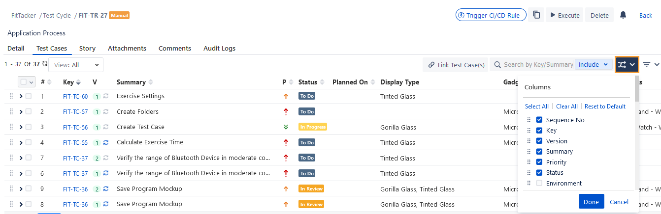 Test Case View
