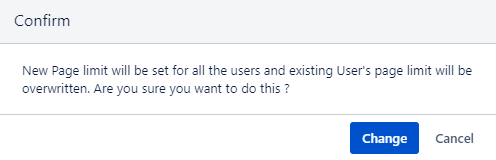 Page Setting Confirmation