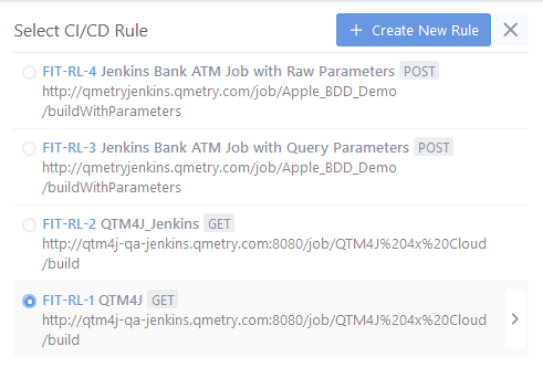 Link CI/CD Rule with Test Cycle