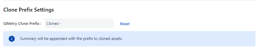 Clone Prefix Settings