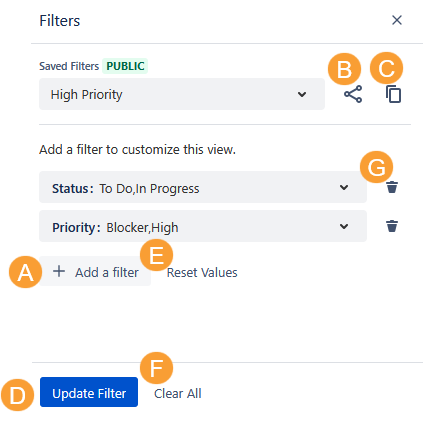 Operations on Filter