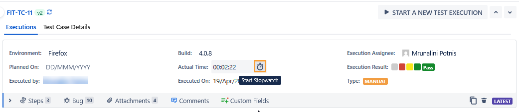 Start Stopwatch