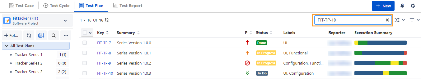 Search Test Plans