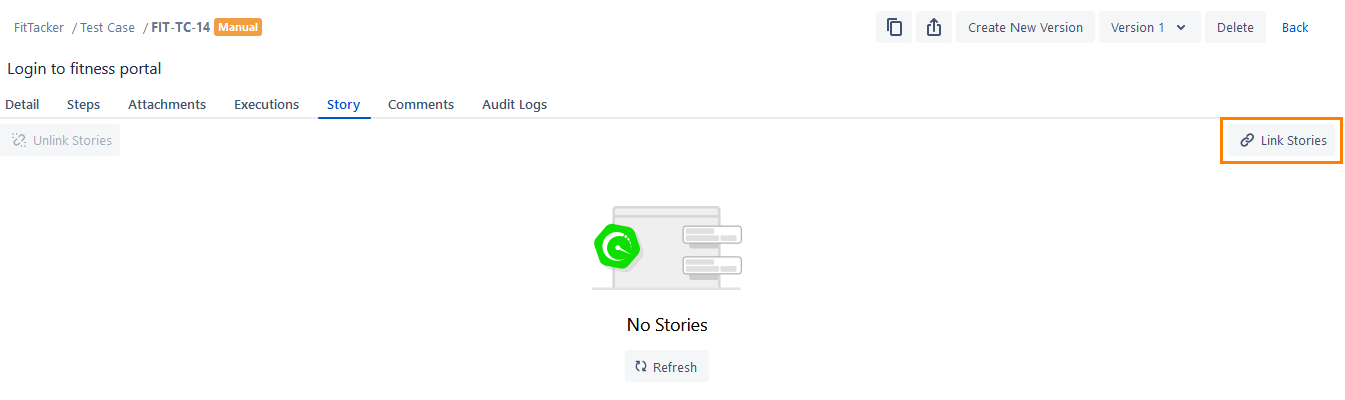 Link Stories to a Single TC