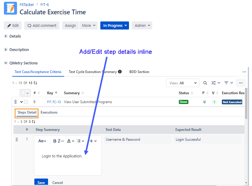 Details Tab Jira Page
