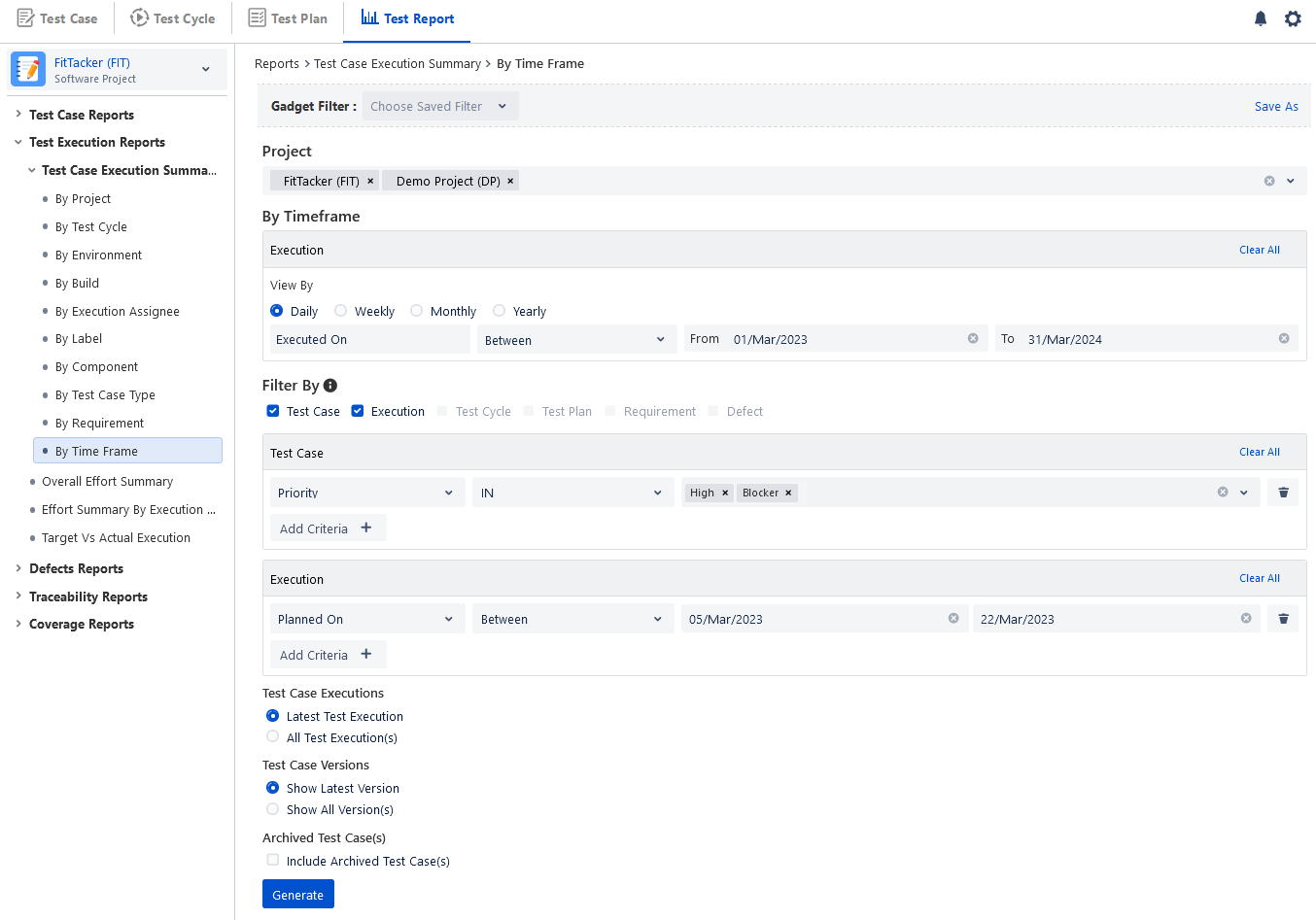 Test Execution Report