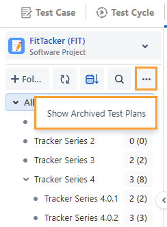 Show Archived Test Plans