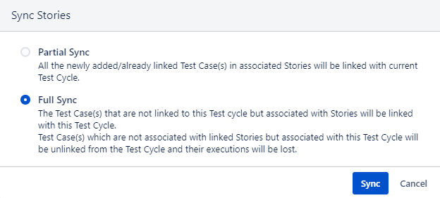 Sync Confirmation