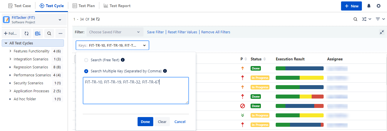 Search Multiple Keys