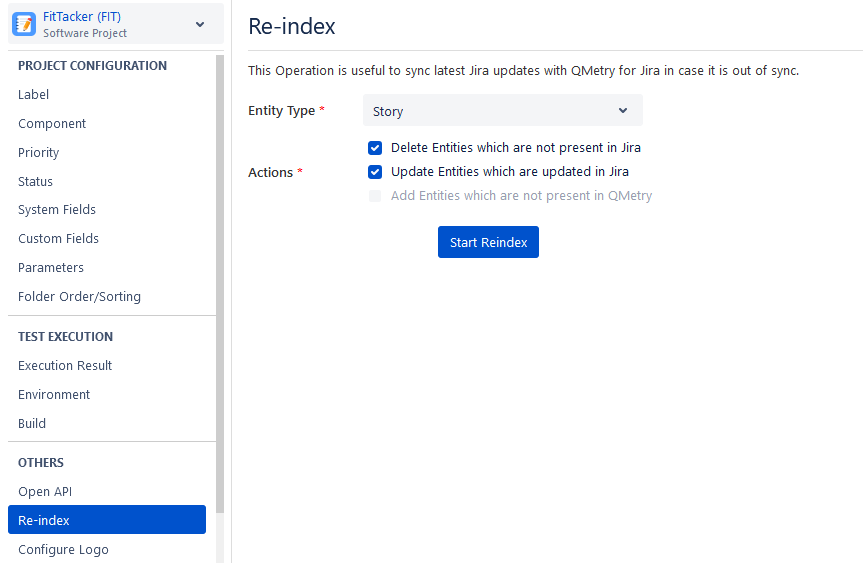 Reindex Option