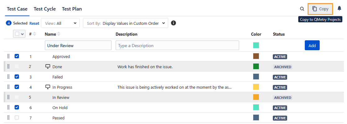 Copy Status