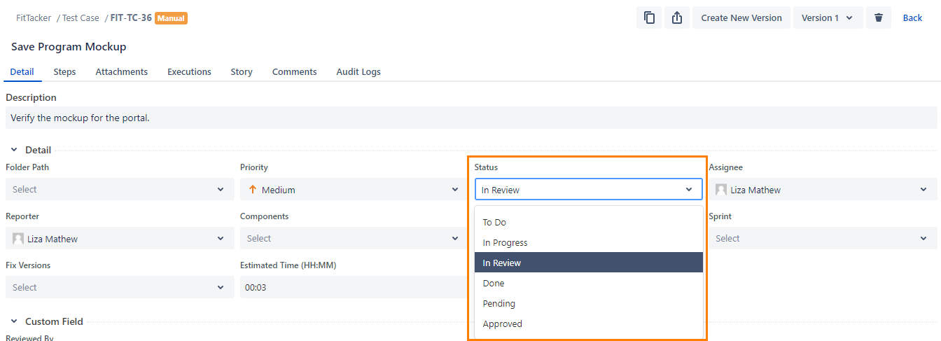Use Status in Assets