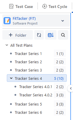 Test Plan Folder Hierarchy View