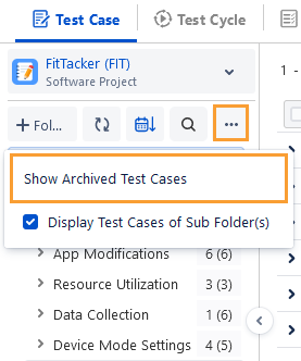 Show Archived Test Cases