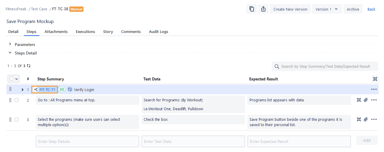 Shareable TC in Target Project