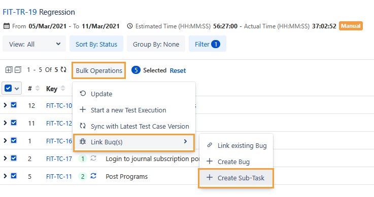 Bulk Linking
