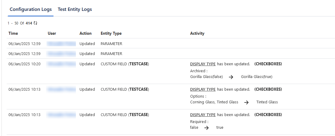 Config Logs