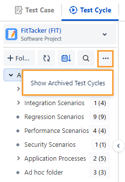 View Archived Test Cycle