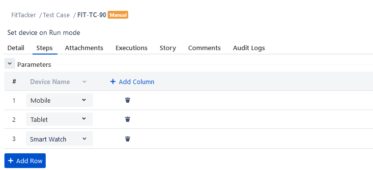 Data Set of Columns and Rows