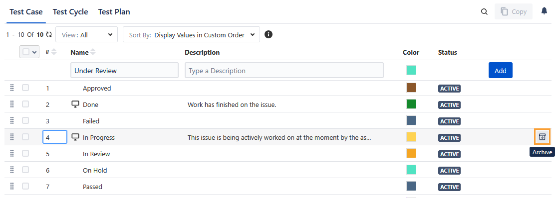 Archive Status