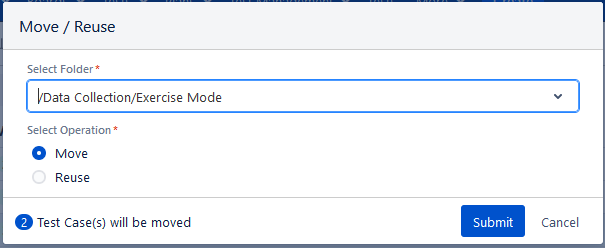 Select Test Case Reuse Folder