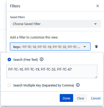 Multiple Keys Search